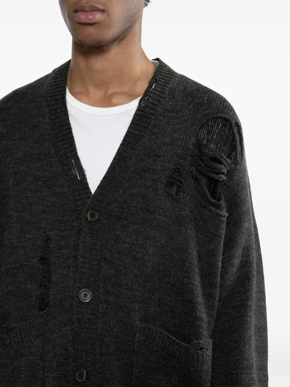 FIVE CM Vest met patchwork Grijs