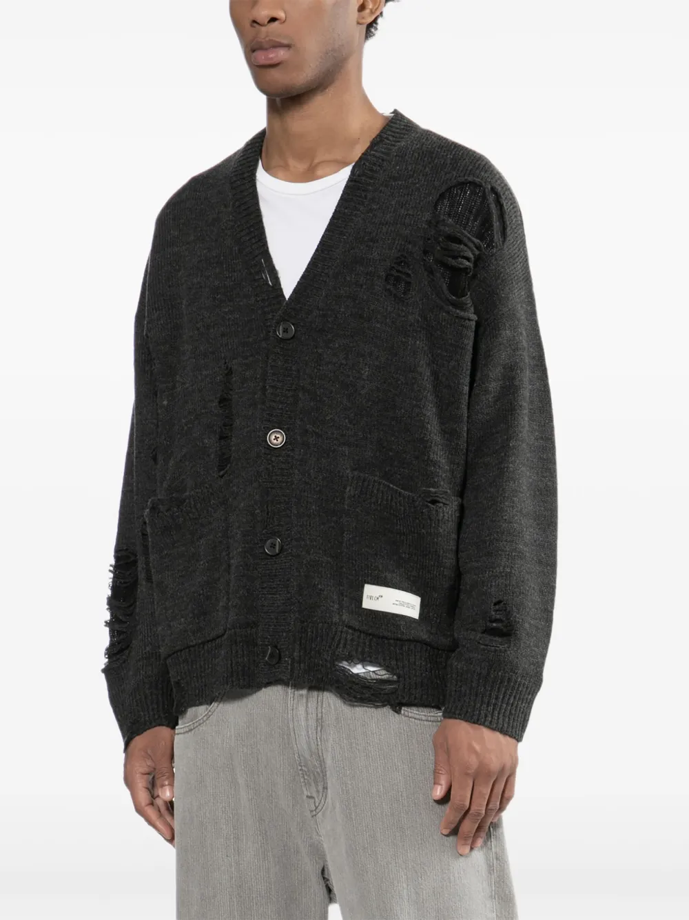 FIVE CM Vest met patchwork Grijs