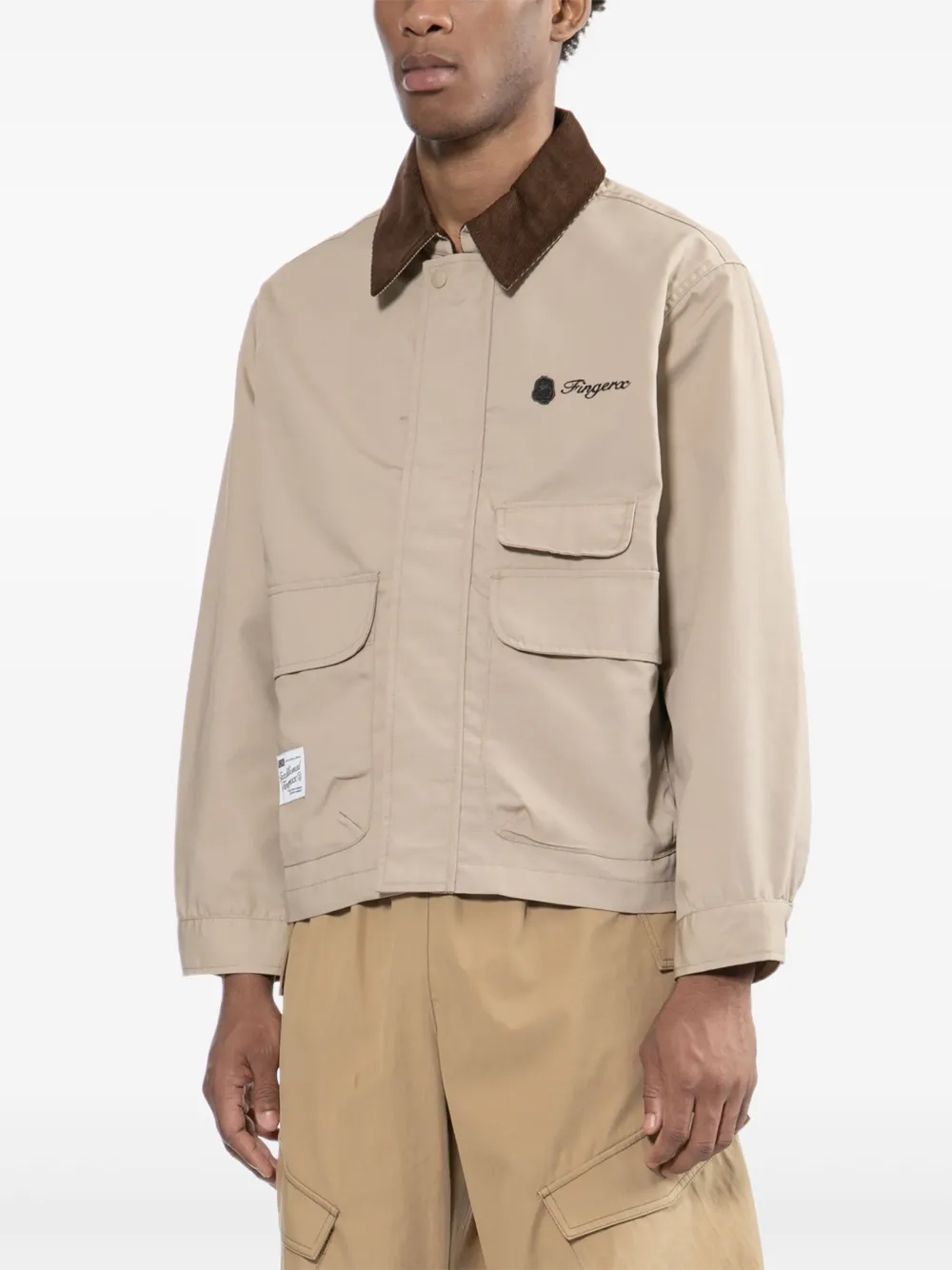 FINGERCROXX Jack met geborduurd logo Beige