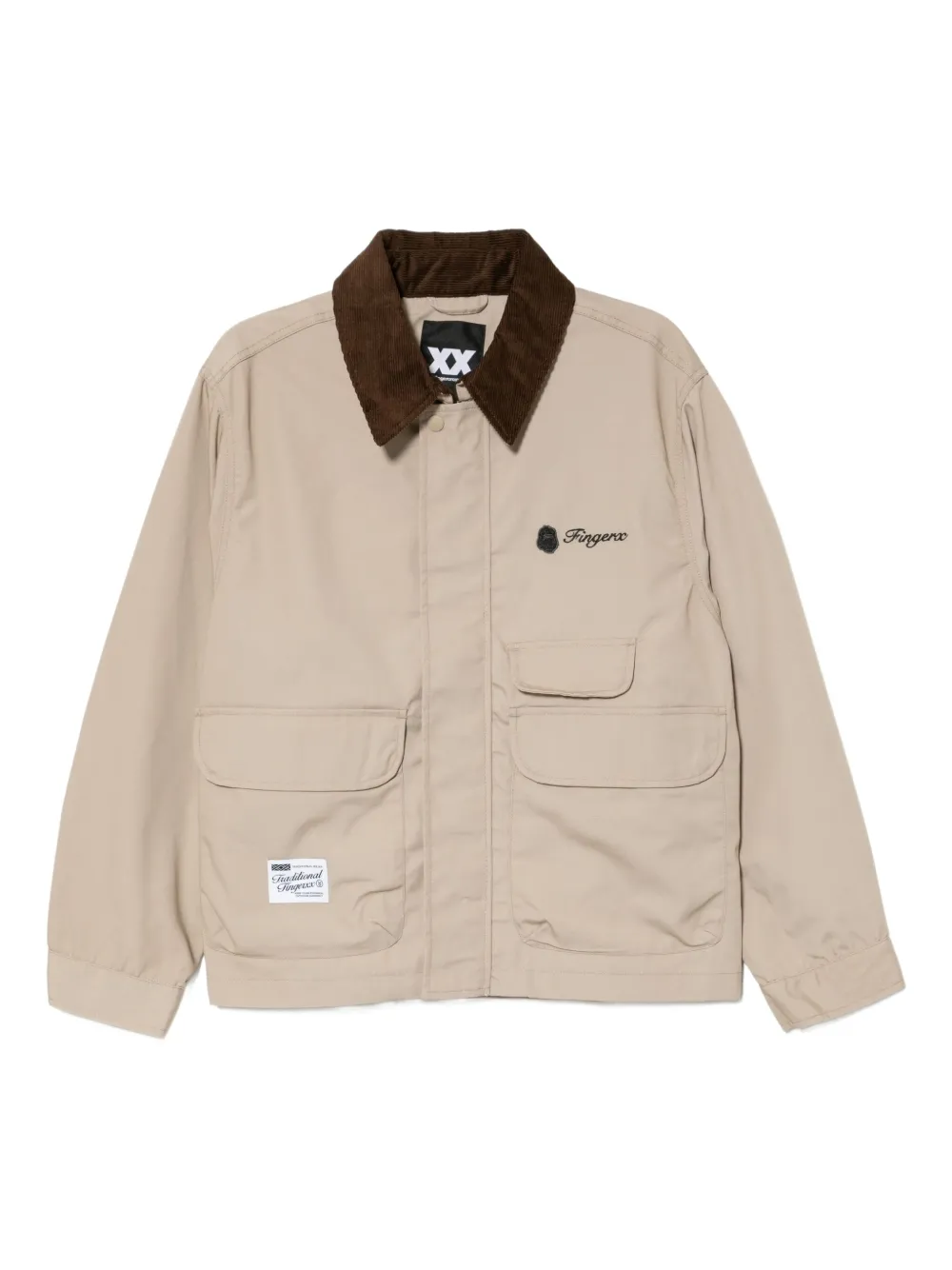FINGERCROXX logo-embroidered jacket | Neutrals | Image 1