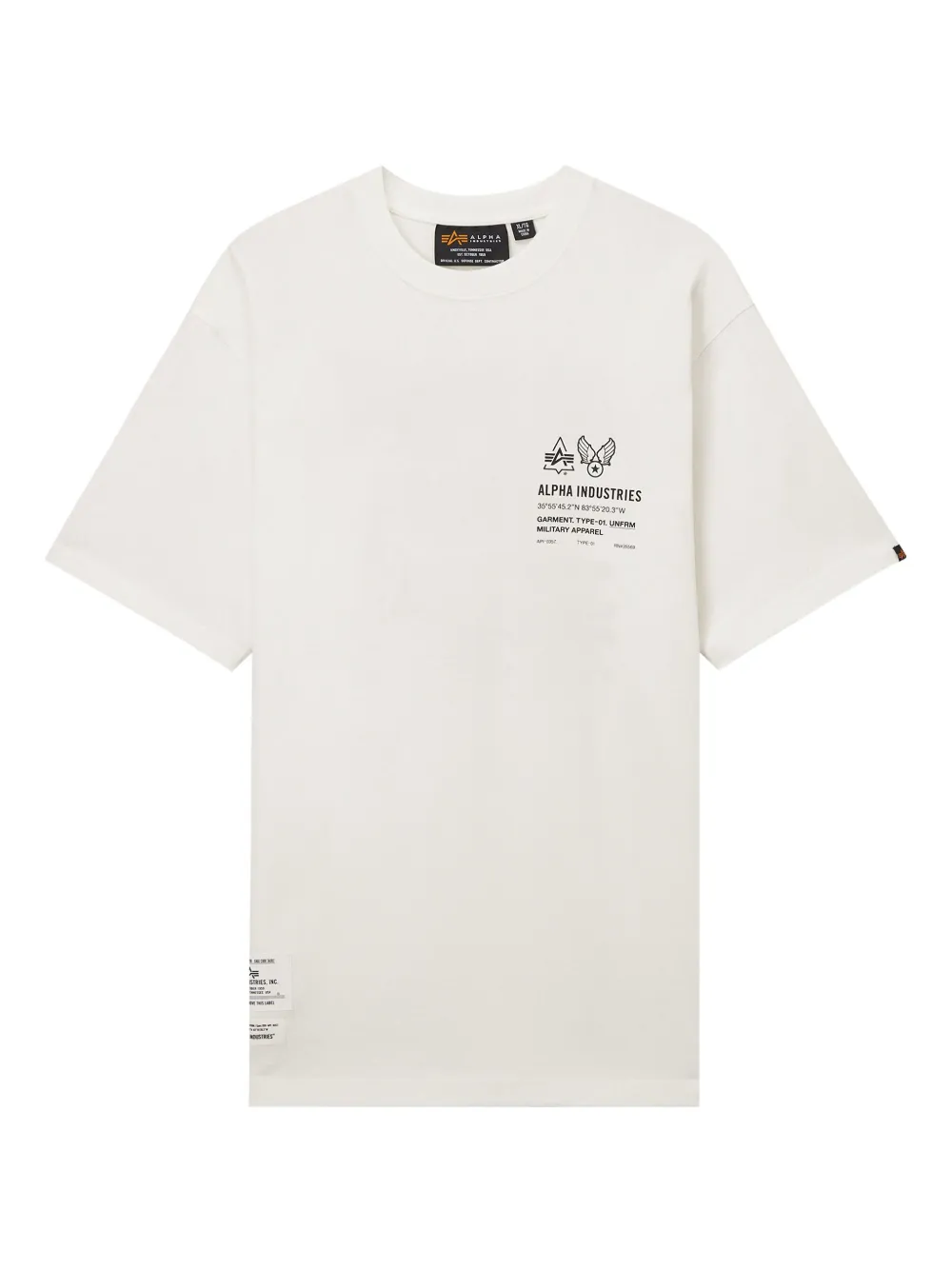 Alpha Industries logo-print graphic T-shirt - Bianco