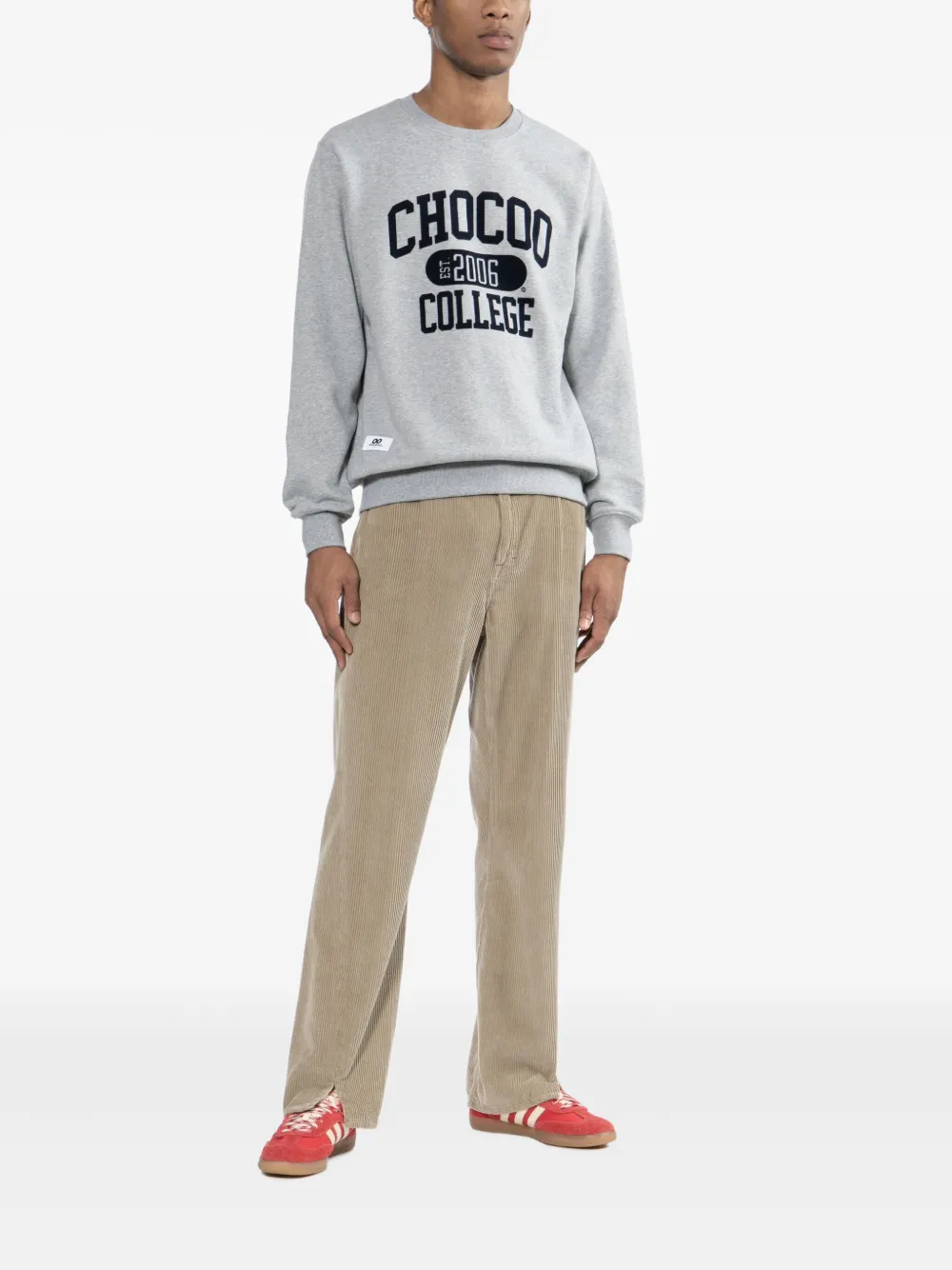 CHOCOOLATE Sweater met logo - Grijs