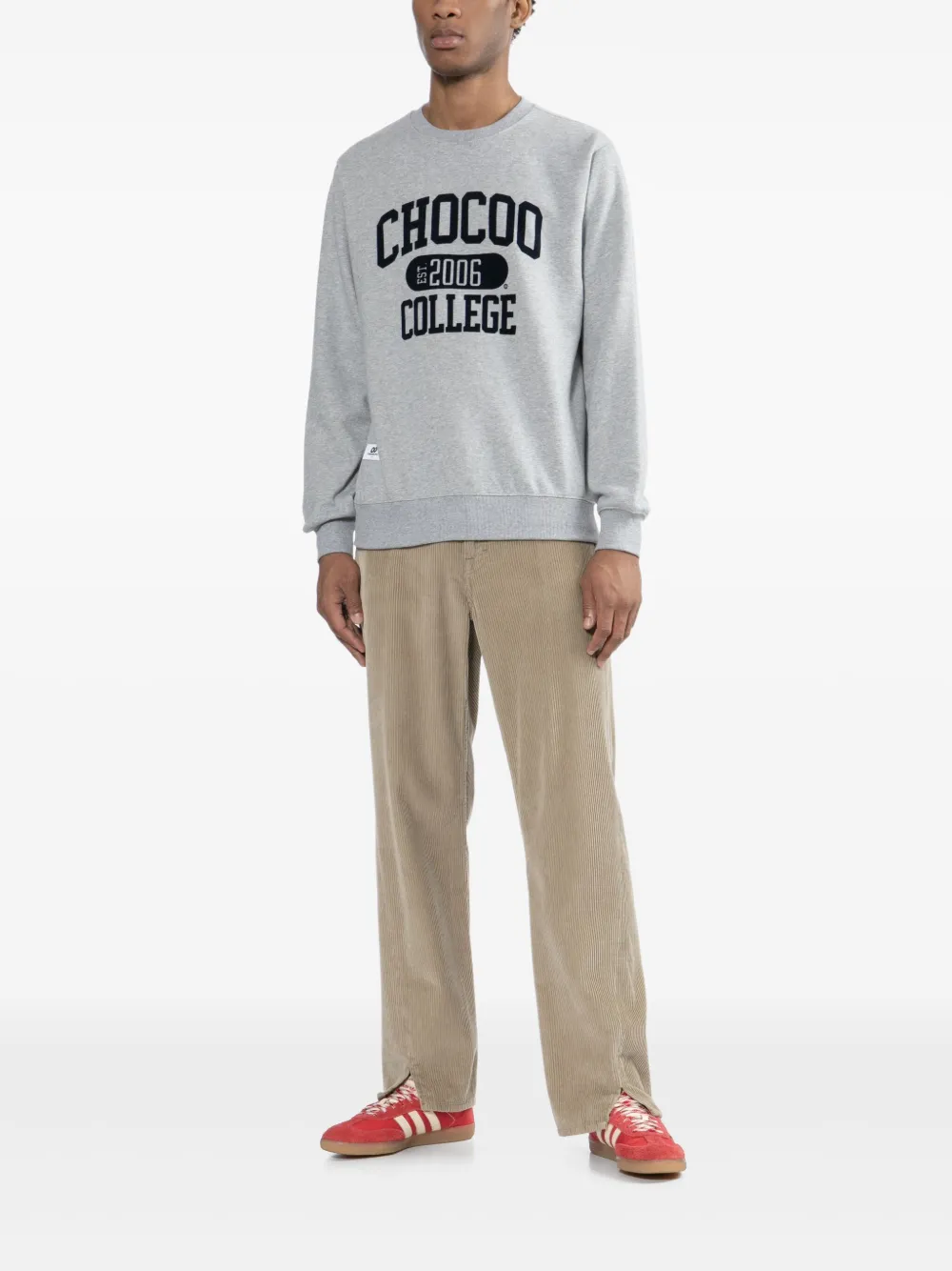 CHOCOOLATE Sweater met logo Grijs