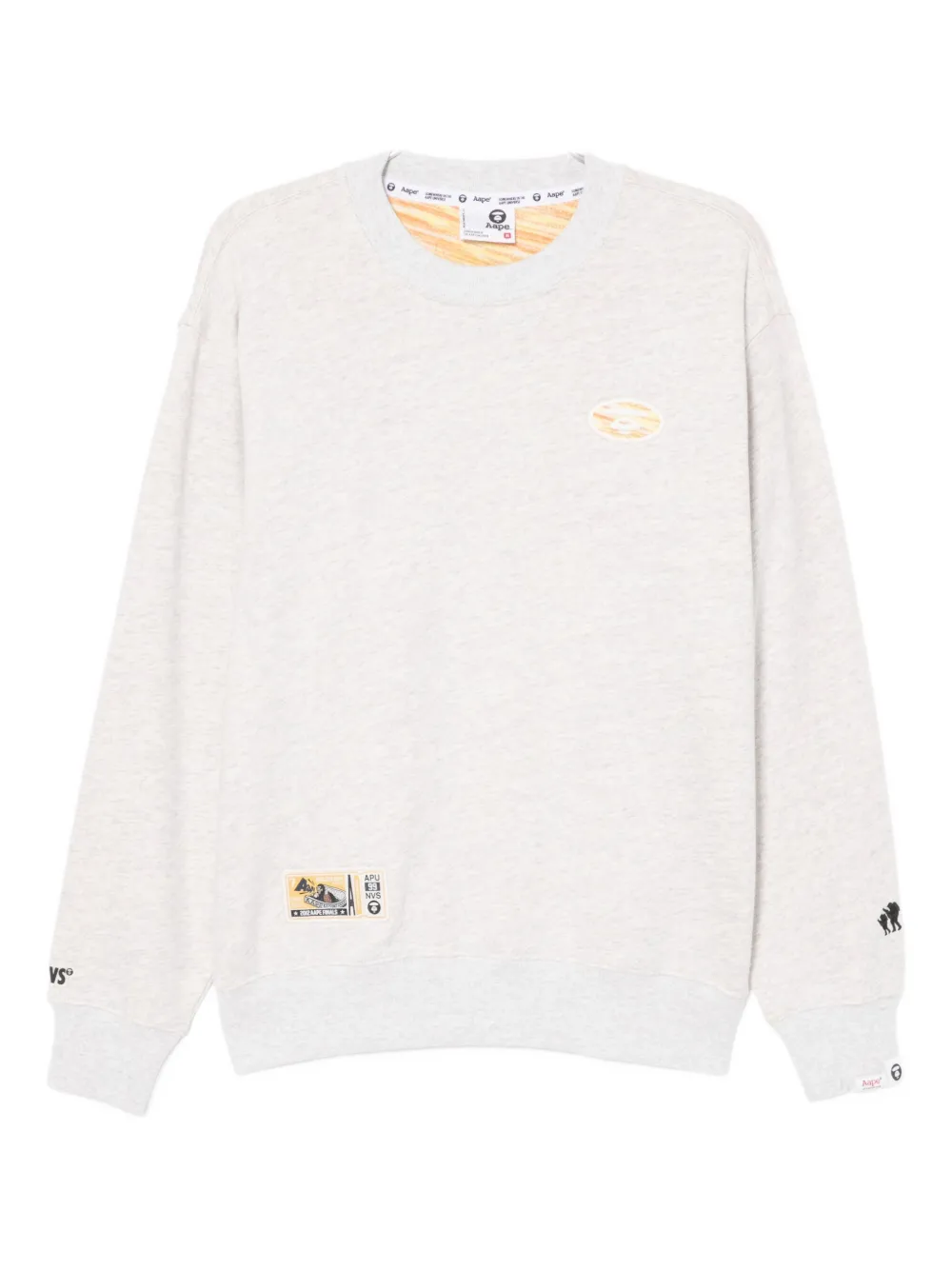 Aape By A Bathing Ape Logo-embroidered Sweatshirt In Gray