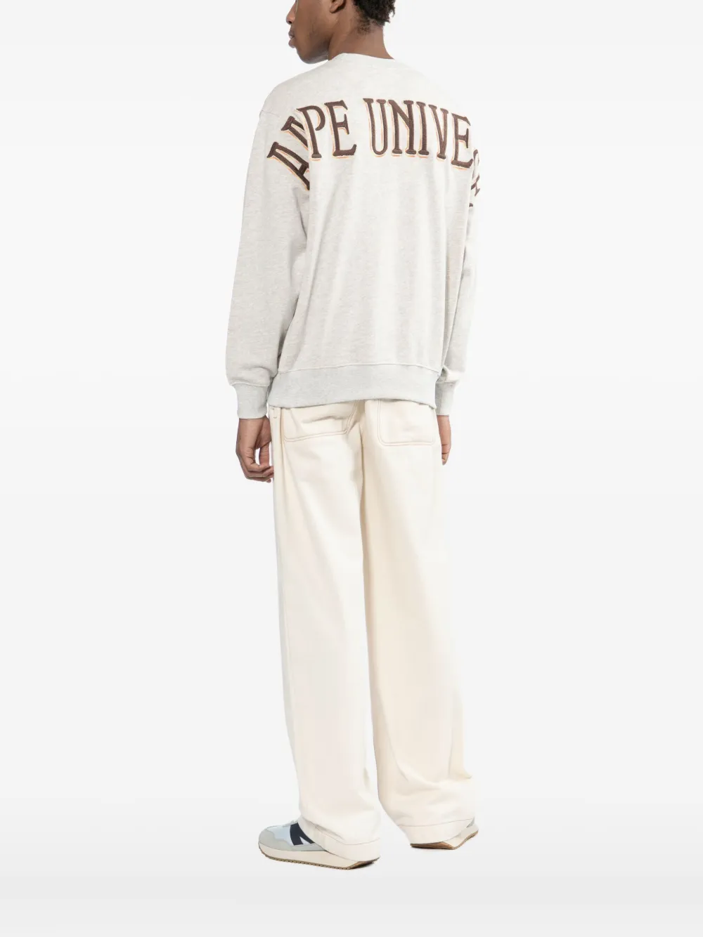 Aape By A Bathing Ape Logo-embroidered Sweatshirt In Gray