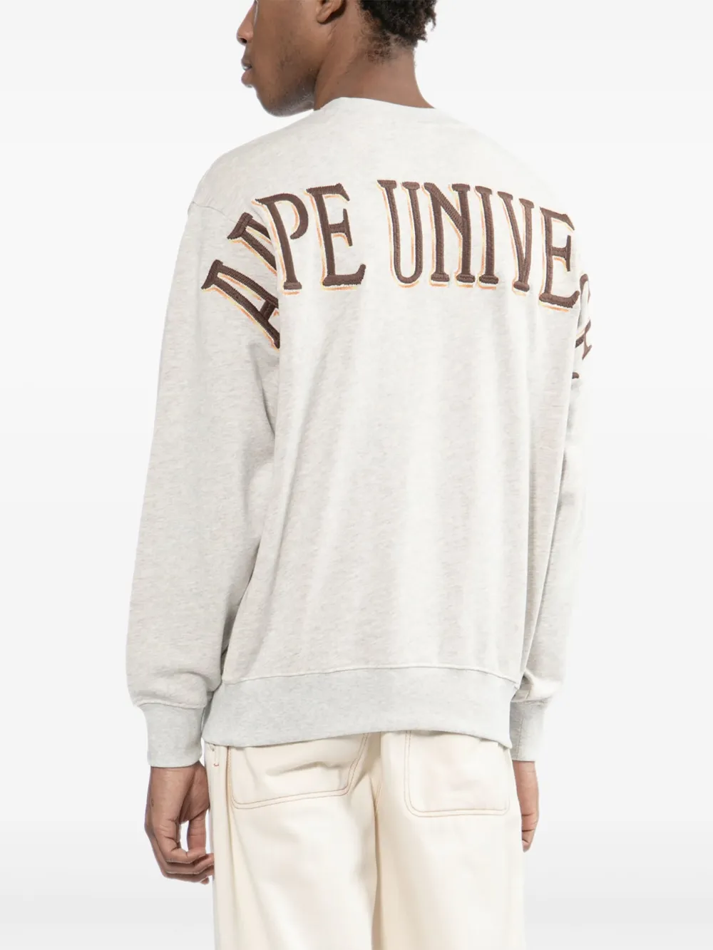 AAPE BY *A BATHING APE Sweater met geborduurd logo Grijs