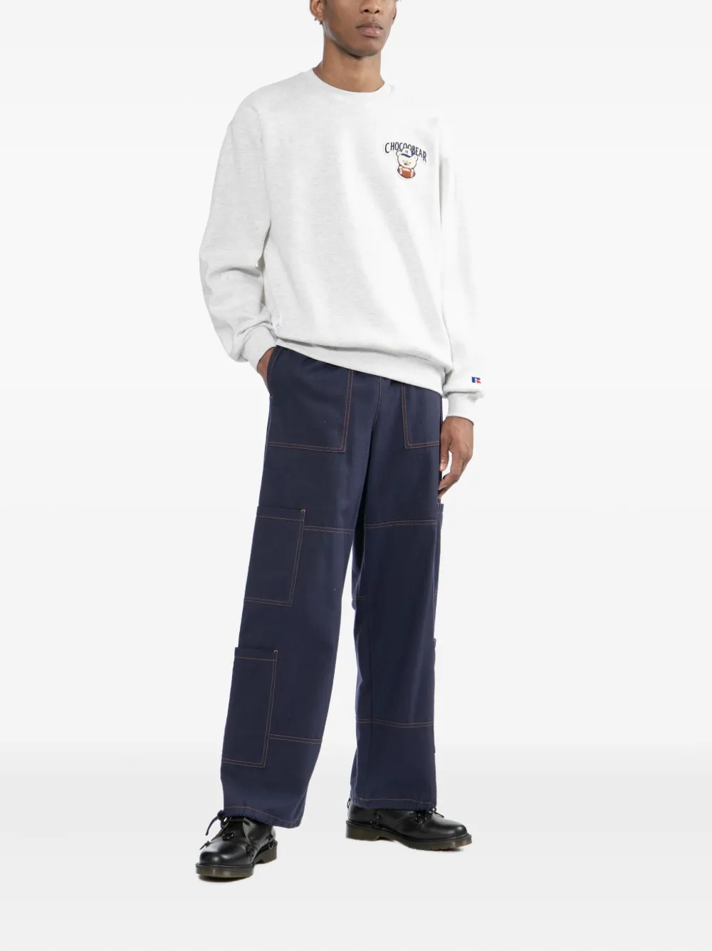 Chocoolate Logo-embroidered Sweatshirt In Gray