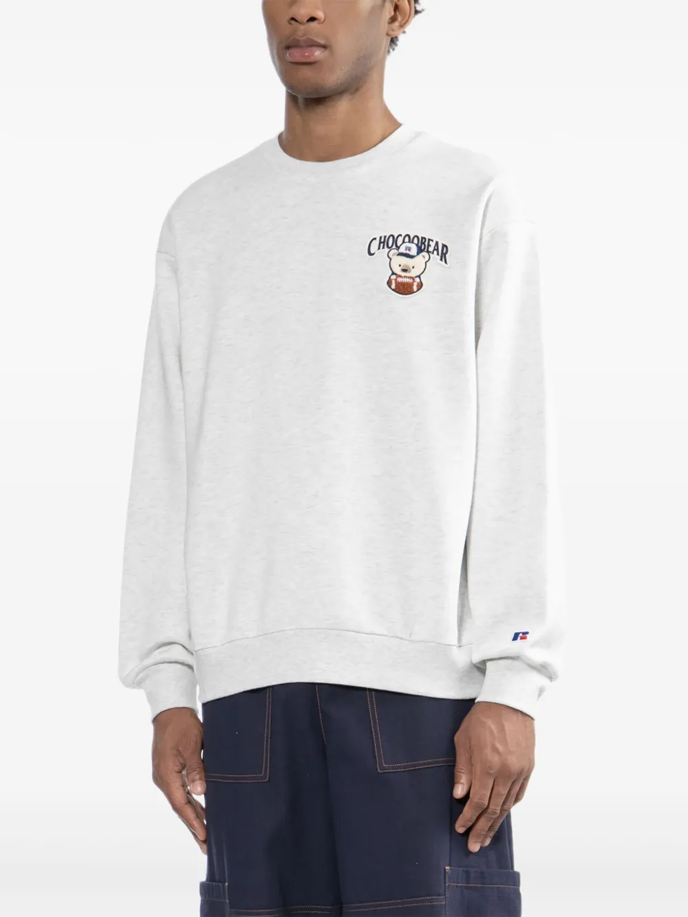 CHOCOOLATE Sweater met geborduurd logo Grijs