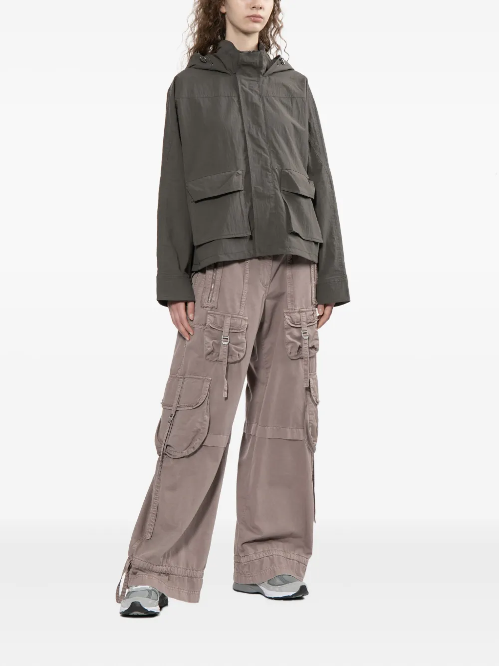 B+ab Hooded Jacket In Animal Print