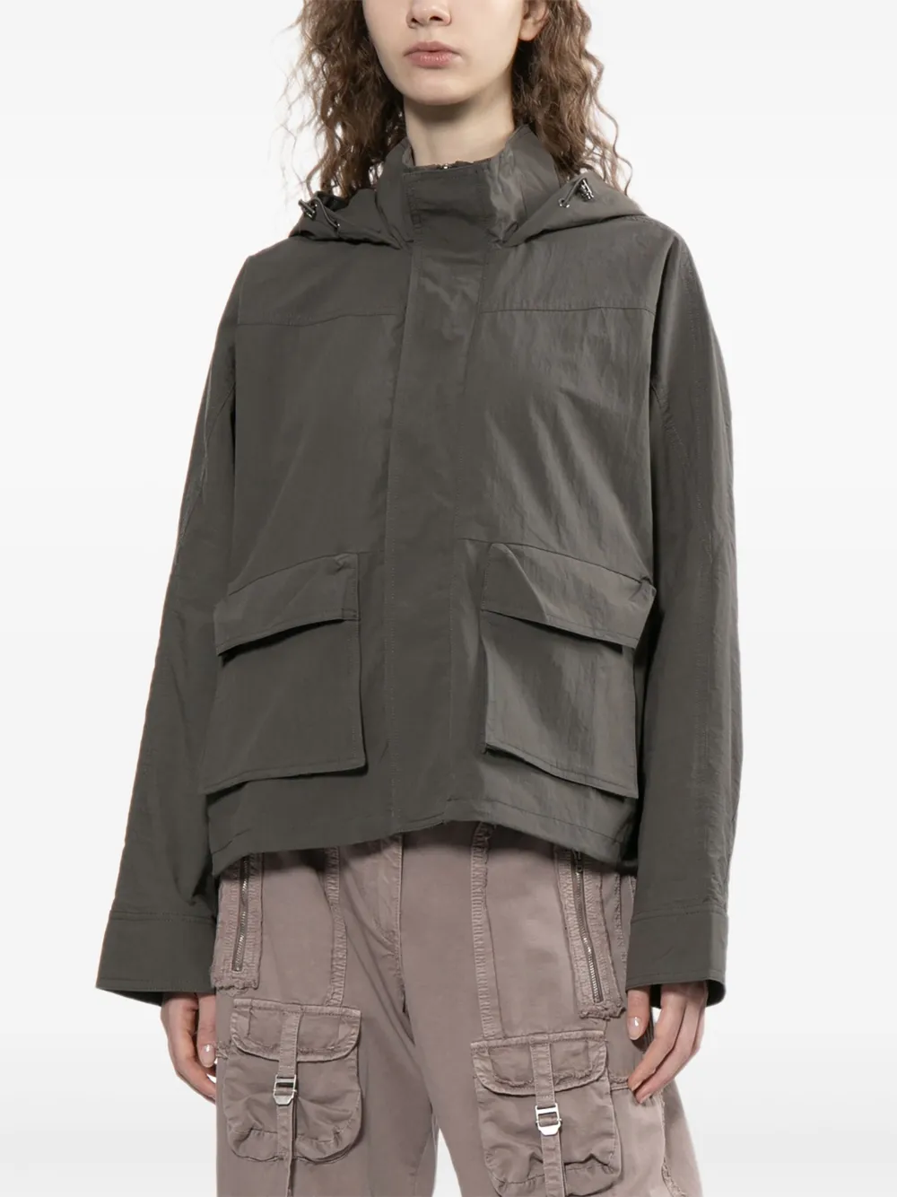 B+ab Hooded Jacket In Animal Print