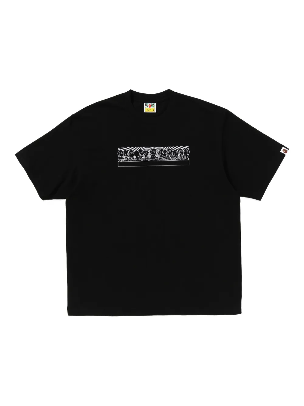 A Bathing Ape Mens Black Baby Milo Graphic-print Cotton-jersey T-shirt Xxl In Black