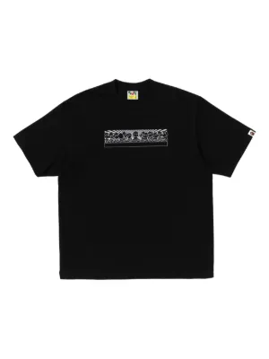 A BATHING APE® ラインストーンロゴ Tシャツ | ブラック | FARFETCH JP