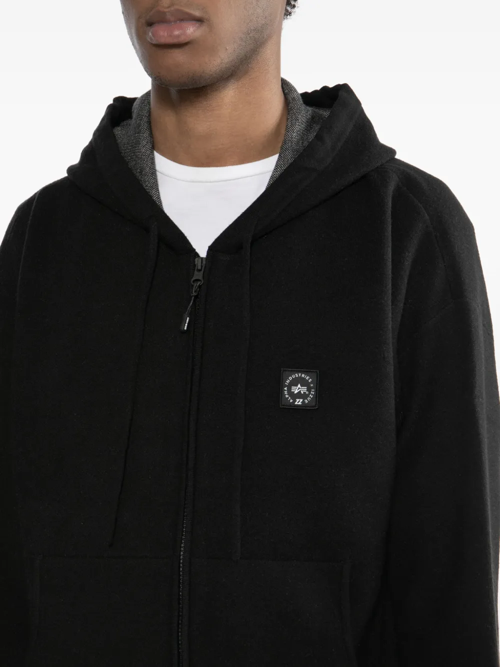 izzue Gebreide hoodie Zwart