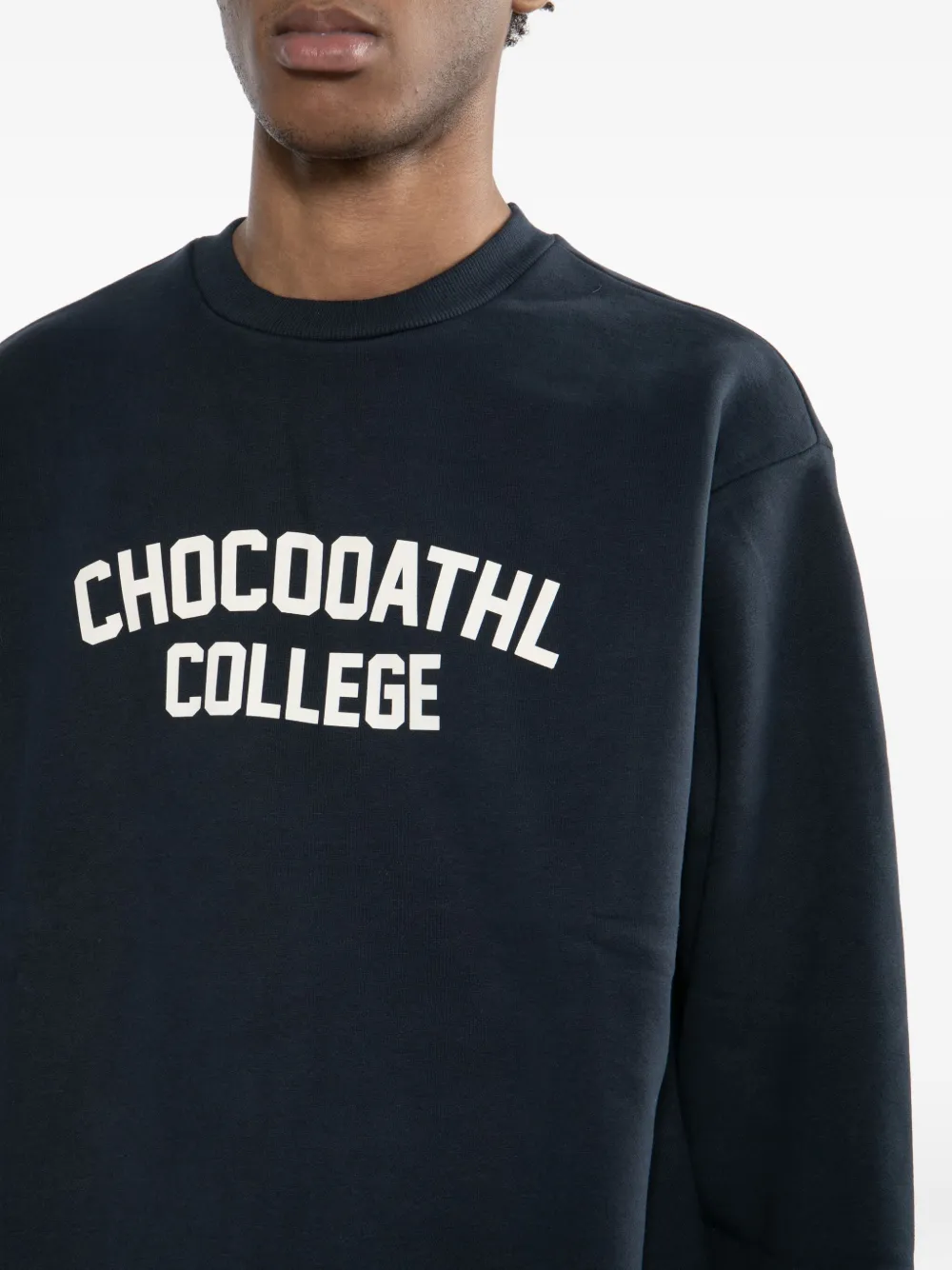 CHOCOOLATE Sweater met logoprint Blauw