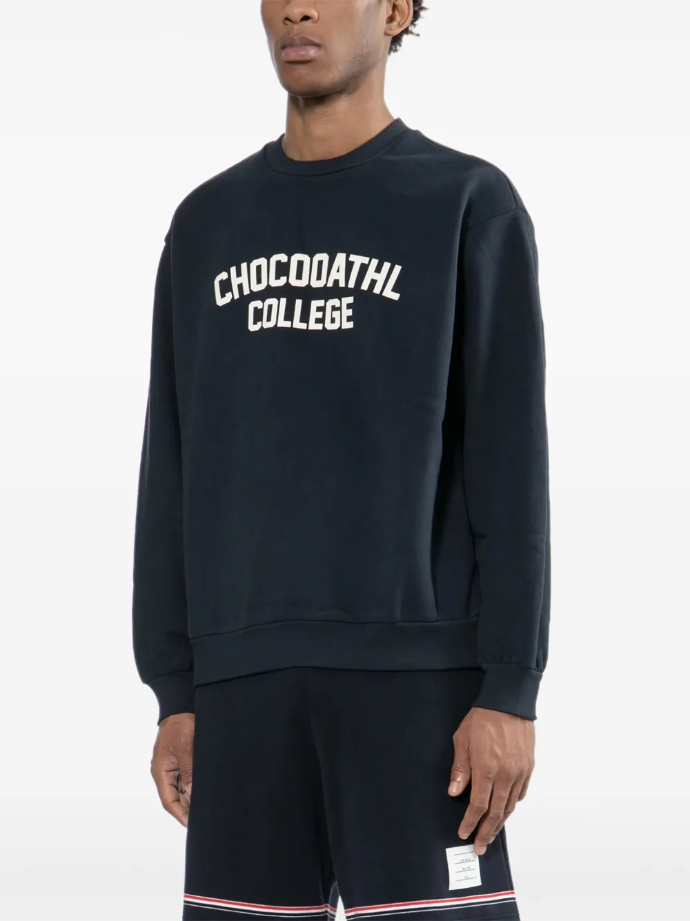 CHOCOOLATE Sweater met logoprint Blauw