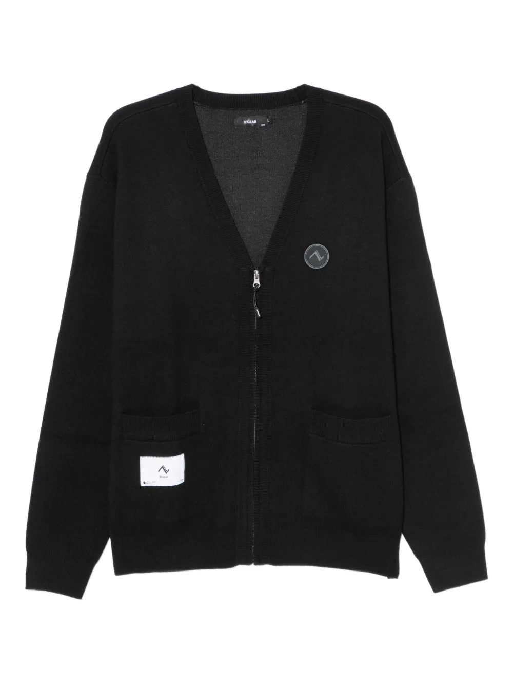 izzue logo-patched cardigan | Black | Image 1