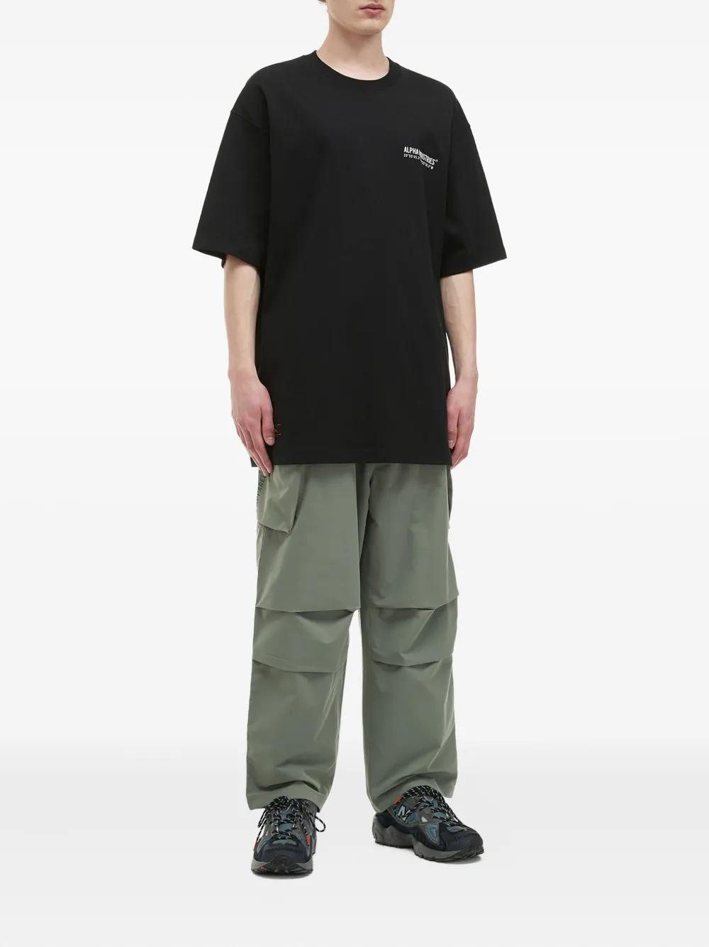 Alpha Industries T-shirt met logo - Zwart