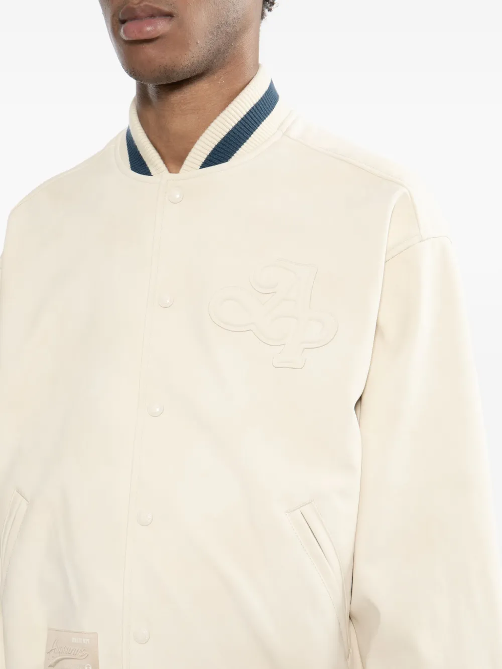 Aape By A Bathing Ape Logo-embossed Jacket In Neutral