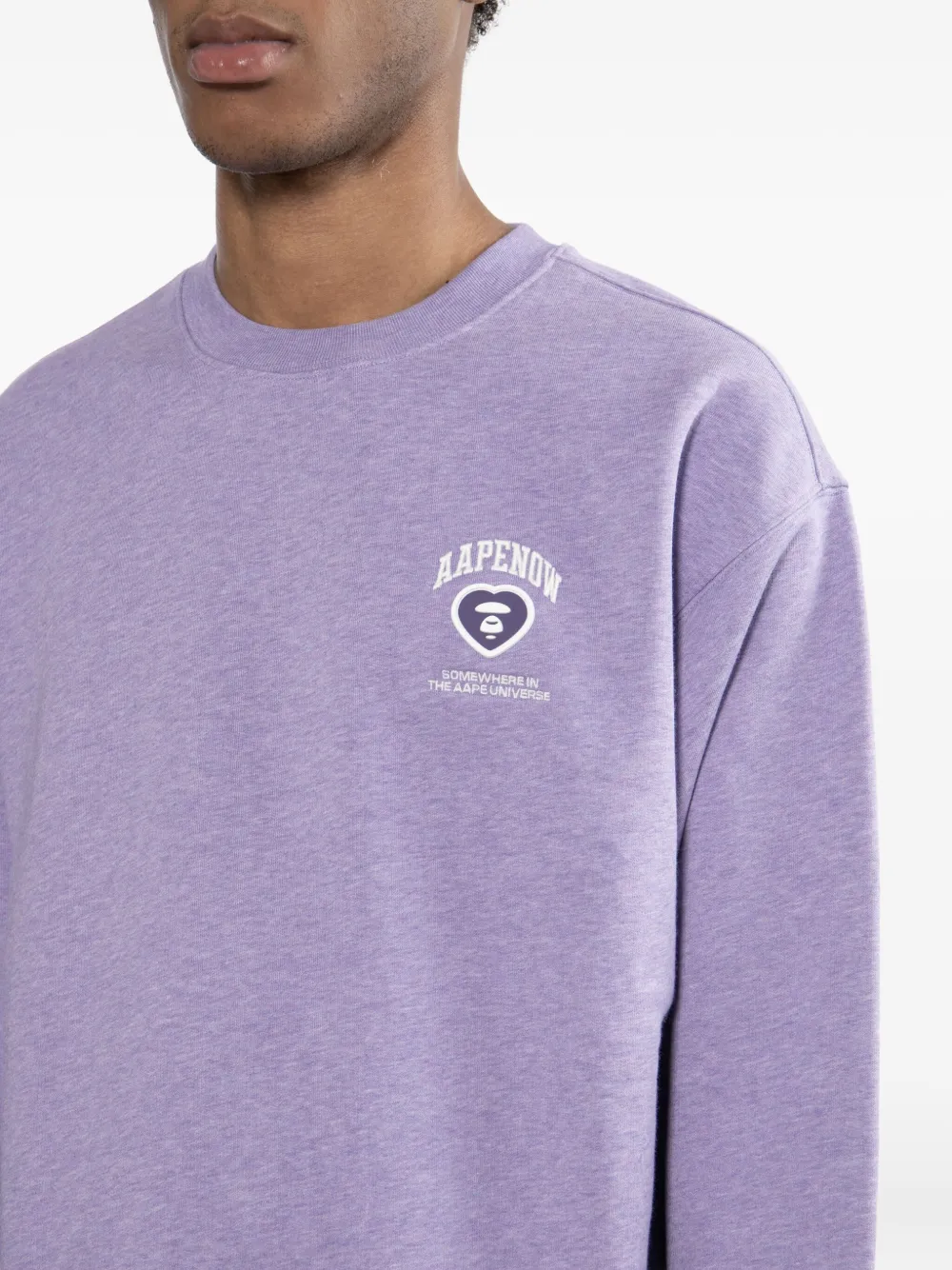 Aape By A Bathing Ape Sweatshirt Mit Logo-patch In Purple