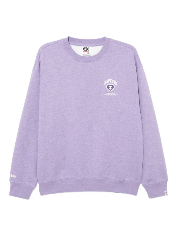 AAPE BY *A BATHING APE® logo-patched Sweatshirt | Purple | FARFETCH