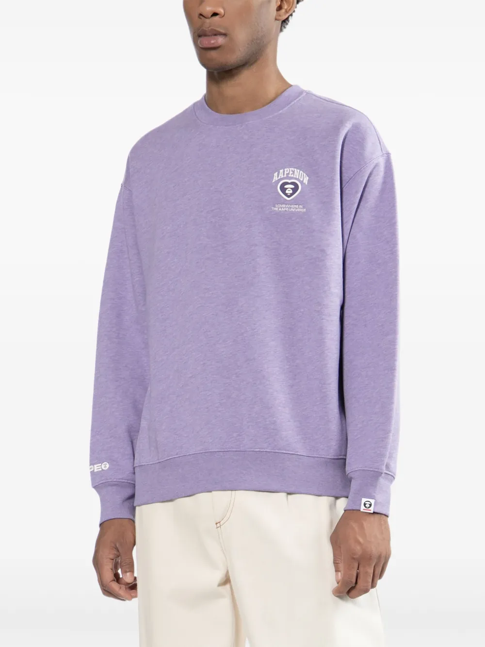 Aape By A Bathing Ape Sweatshirt Mit Logo-patch In Purple
