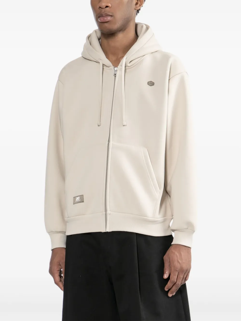 CHOCOOLATE Hoodie met logopatch Beige