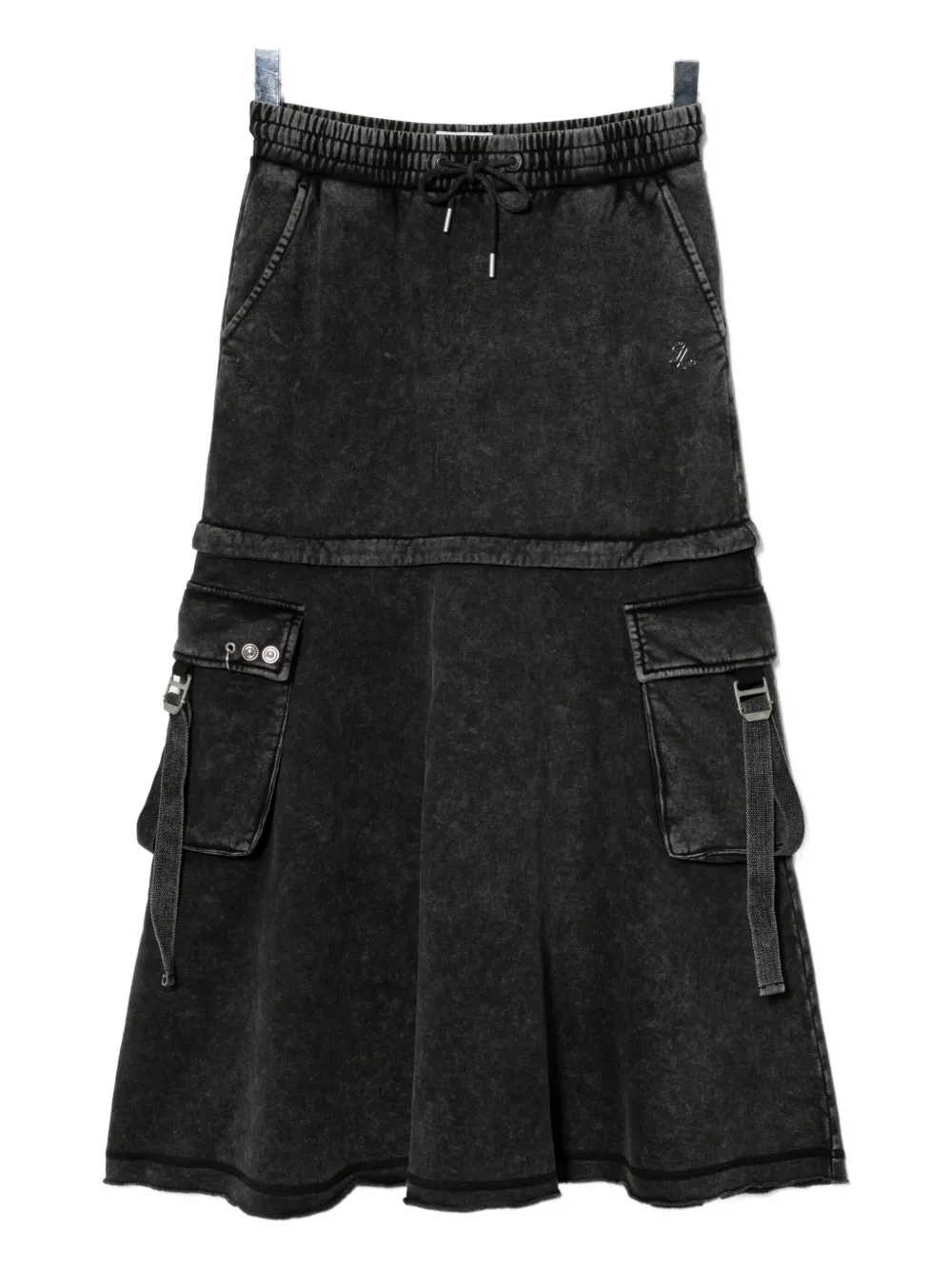 Izzue Logo-embossed Skirt In Gray