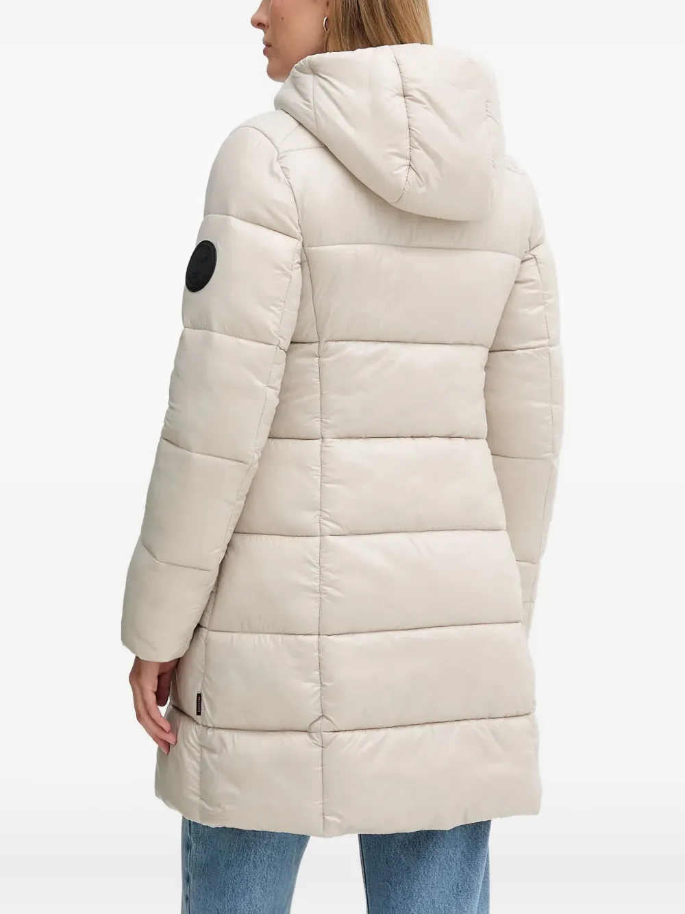 Save The Duck Hooded Coat In Neutral