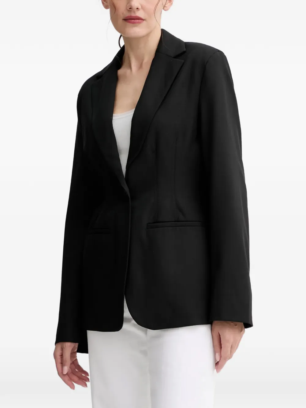 Samsoe & Samsoe Notched-lapel Blazer In Black