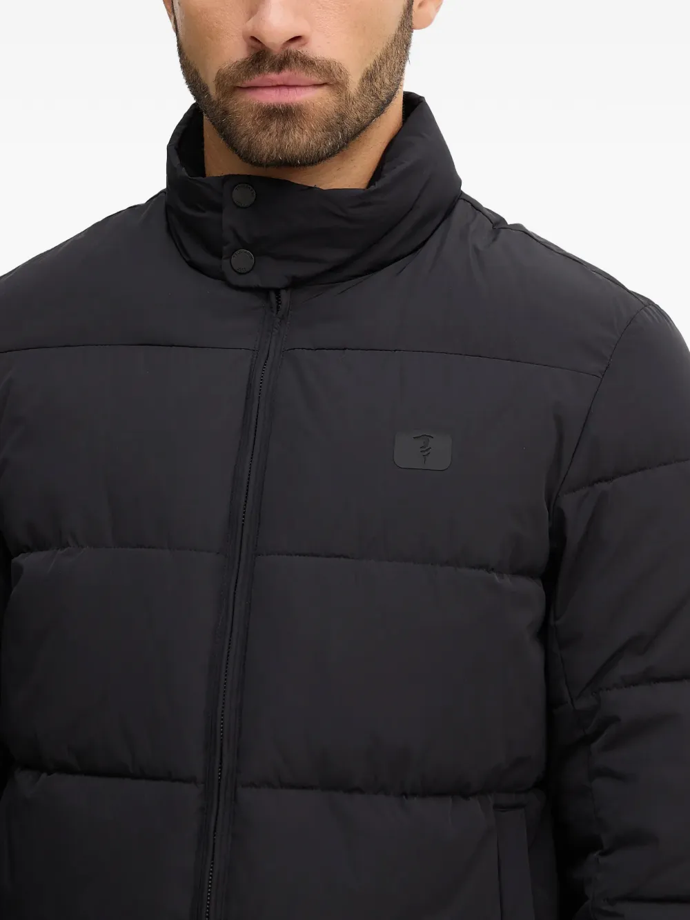 Trussardi Gewatteerd jack met rits Zwart