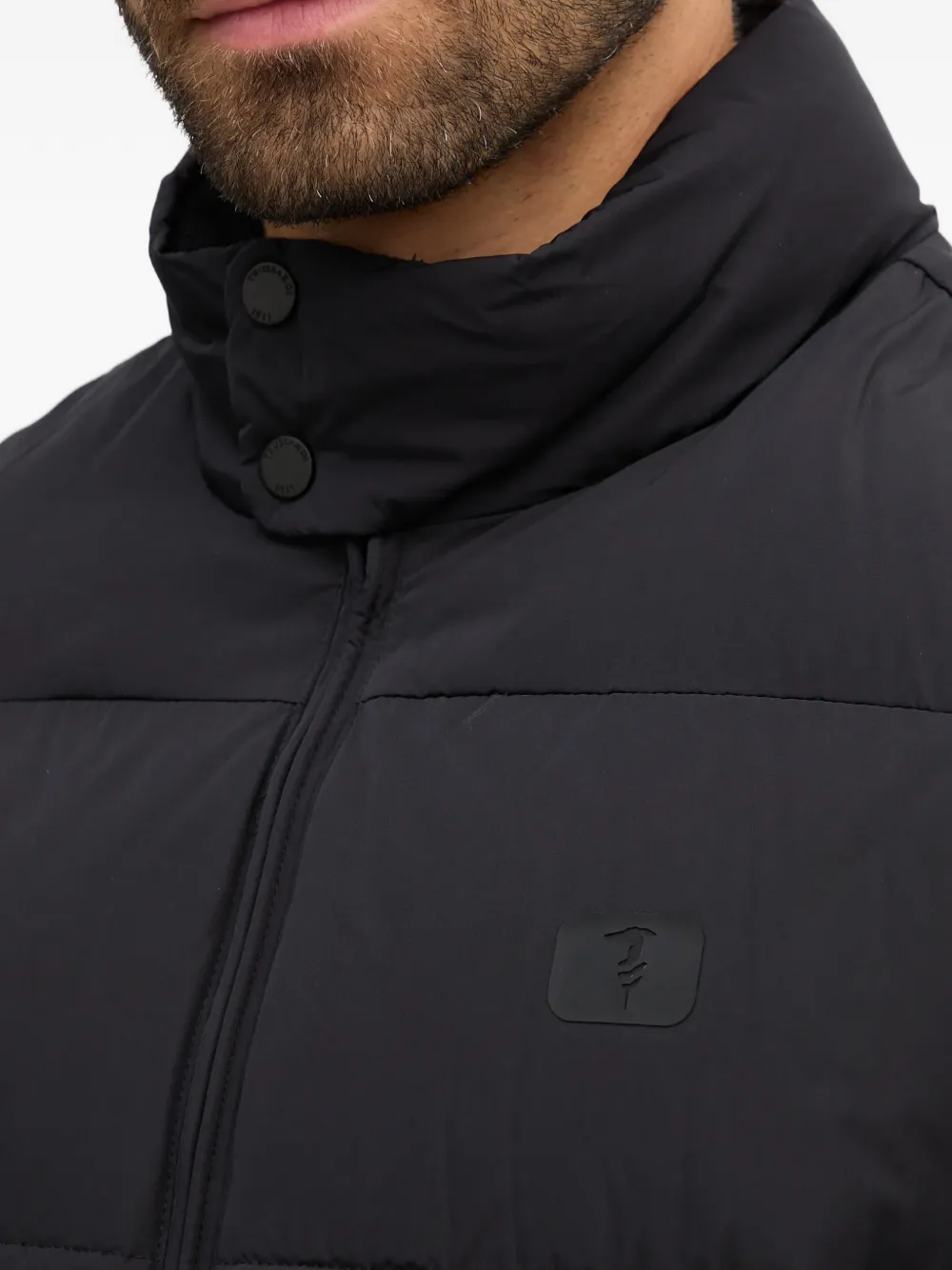 Trussardi Gewatteerd jack met rits Zwart