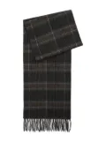 Barbour checked fringed scarf - Grey