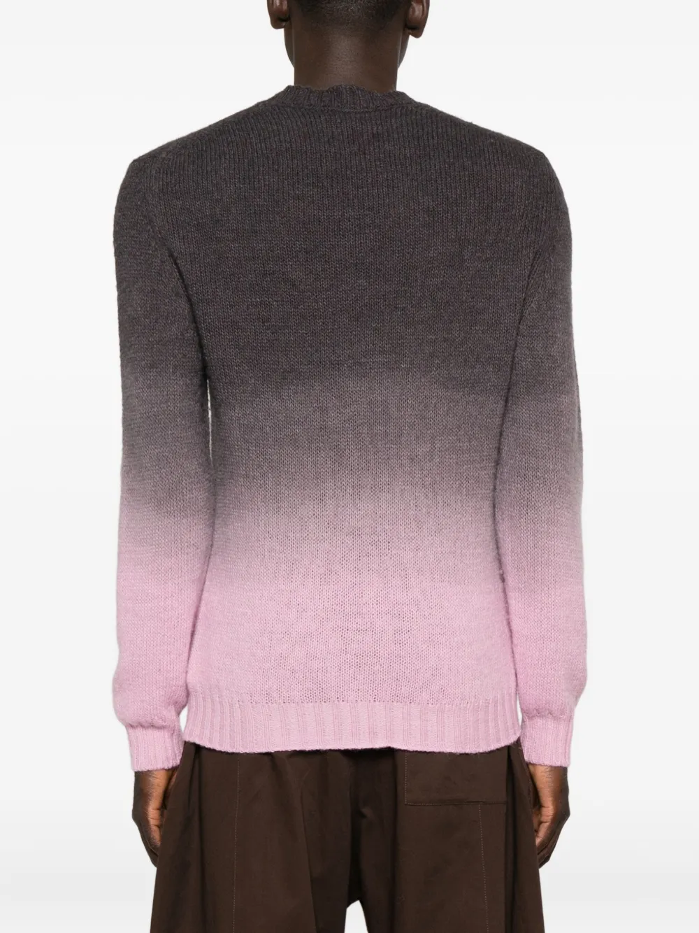 Tintoria Mattei Gradient-effect Crew-neck Sweater In Pink