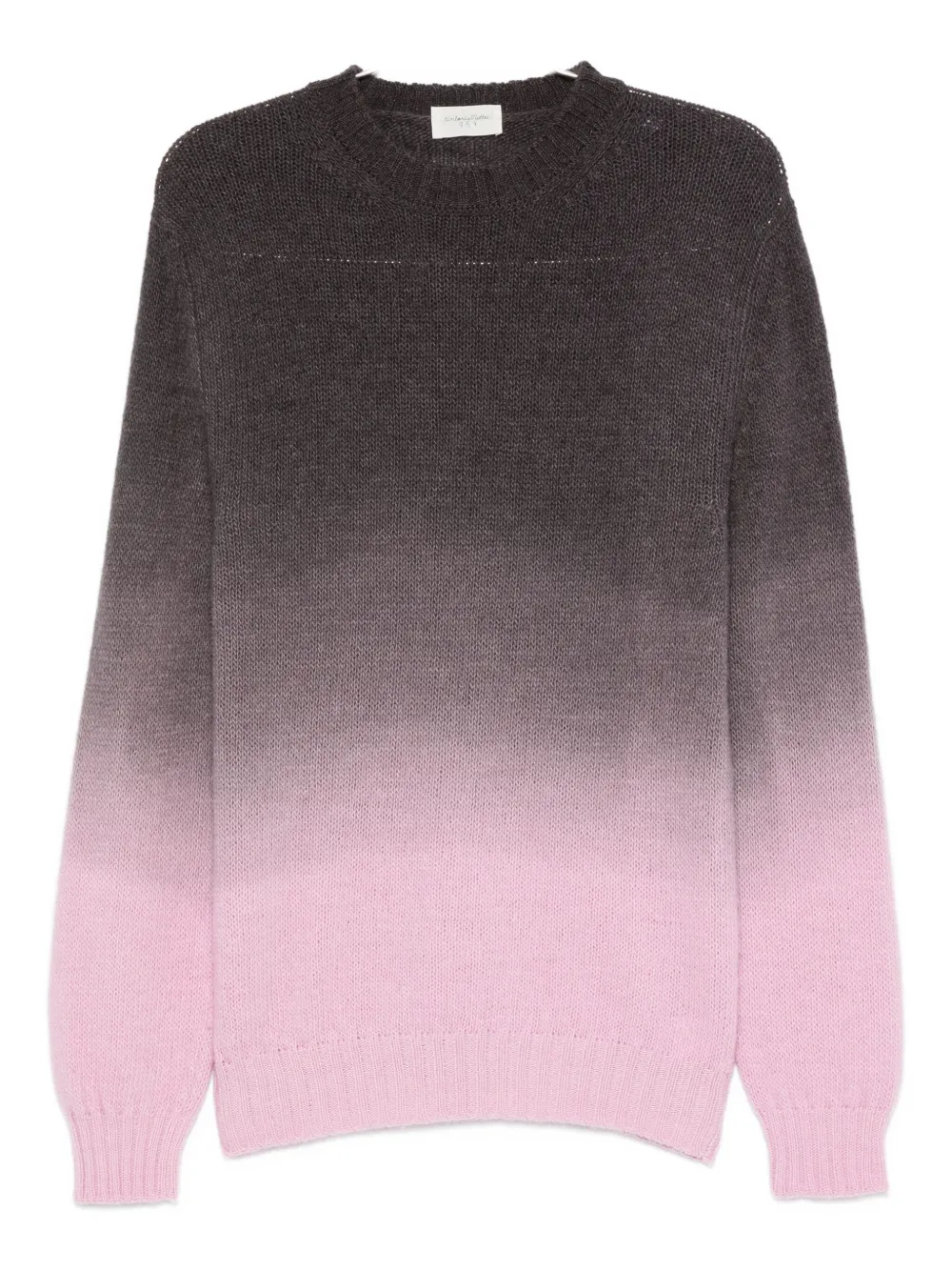Tintoria Mattei Gradient-effect Crew-neck Sweater In Pink
