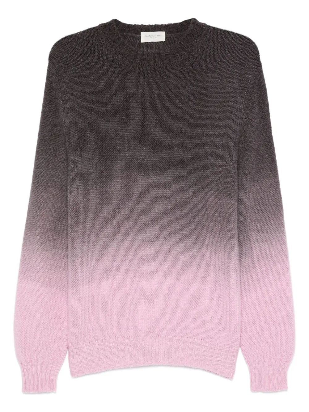 Tintoria Mattei gradient-effect crew-neck sweater | Black | Image 1