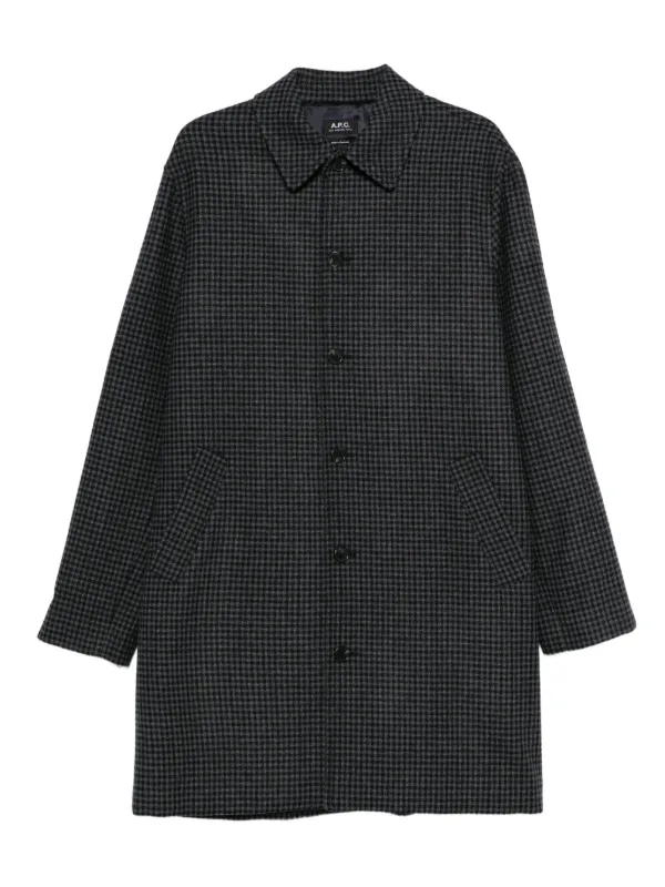 houndstooth-pattern coat