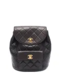 CHANEL Pre-Owned 2000s diamond-quilted backpack - Black