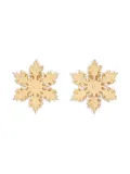 CHANEL Pre-Owned 1986-1988 Coco Mark Snowflake earrings - Gold