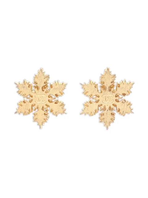 CHANEL Pre-Owned 1986-1988 Coco Mark Snowflake earrings