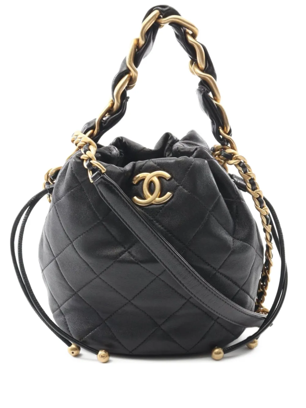 CHANEL Pre-Owned 2021-2022 マトラッセ ショルダーバッグ - ブラック CHANEL Pre-Owned 2021-2022 マトラッセ ショルダーバッグ - ブラック