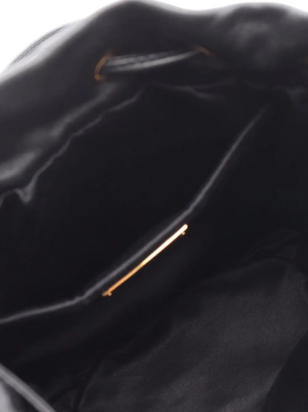 Pre-owned Miu Miu 2010s Matelassé Bucket Bag In Black