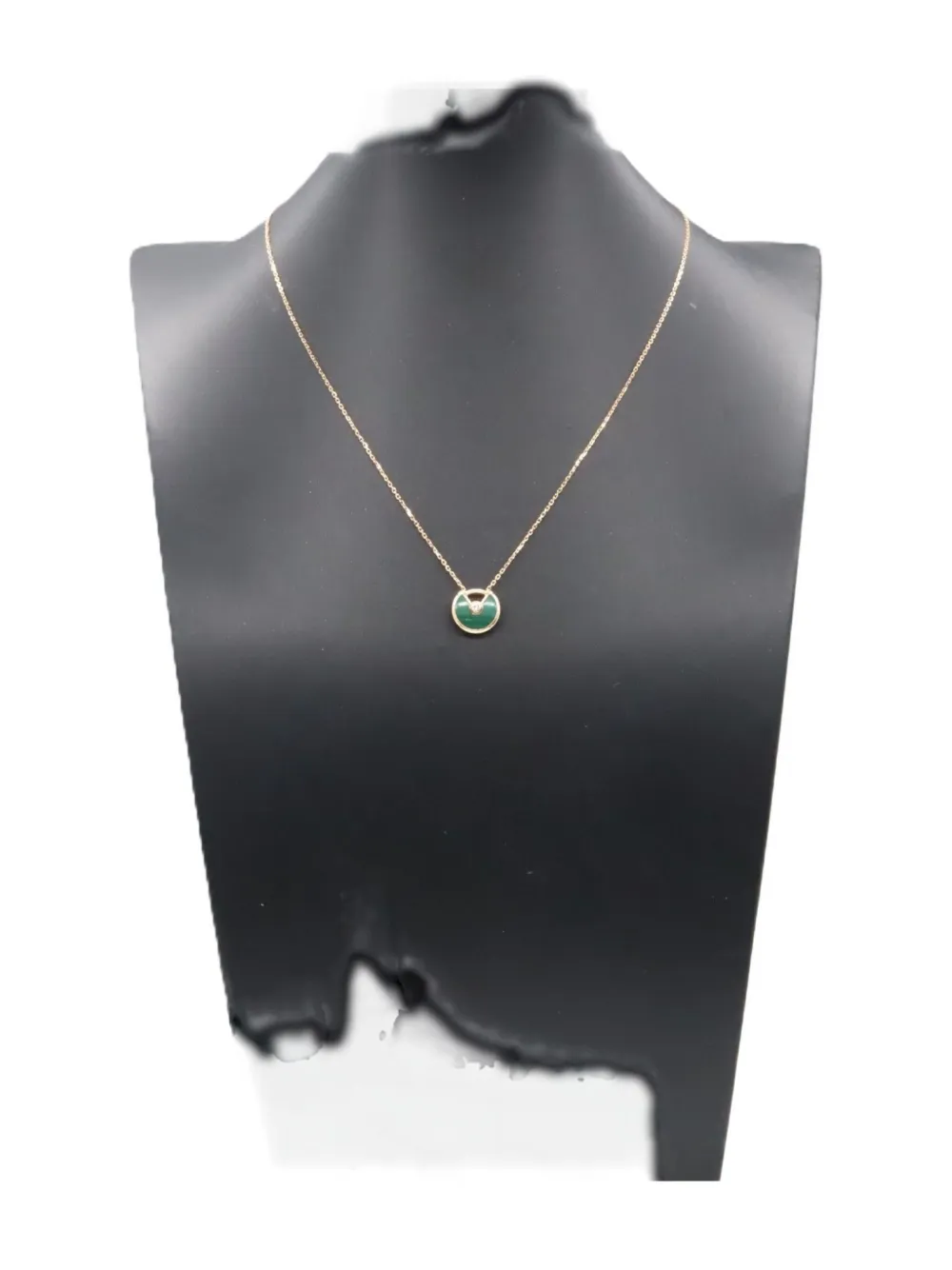 Cartier 2010s 18K rose gold Amulet de Cartier diamond and malachite Cartier 2010s 18K rose gold Amulet de Cartier diamond and malachite