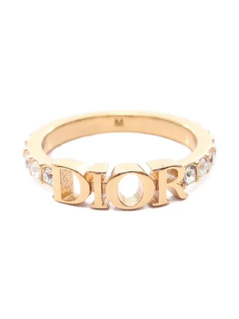 Christian Dior Pre-Owned 2010's crystal-embellishment ring