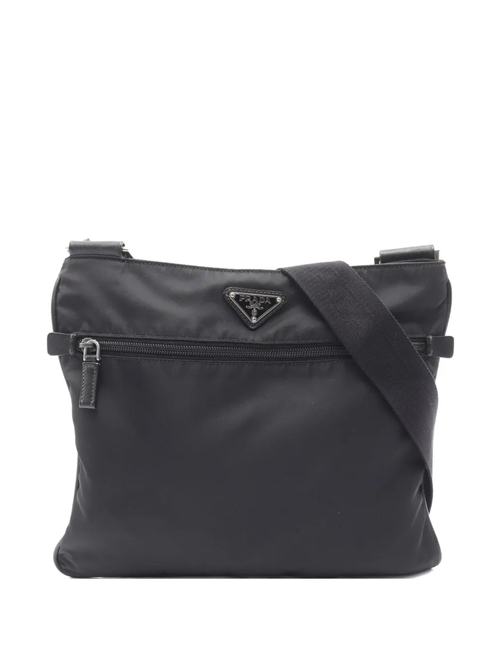 Pre-owned Prada 2010s Logo-plaque Cross Body Bag In Black