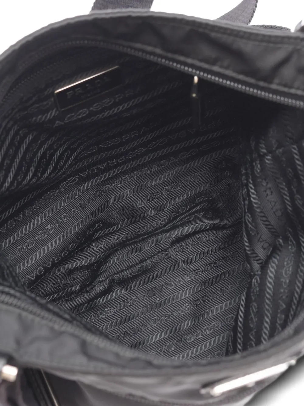 Pre-owned Prada 2010s Logo-plaque Cross Body Bag In Black