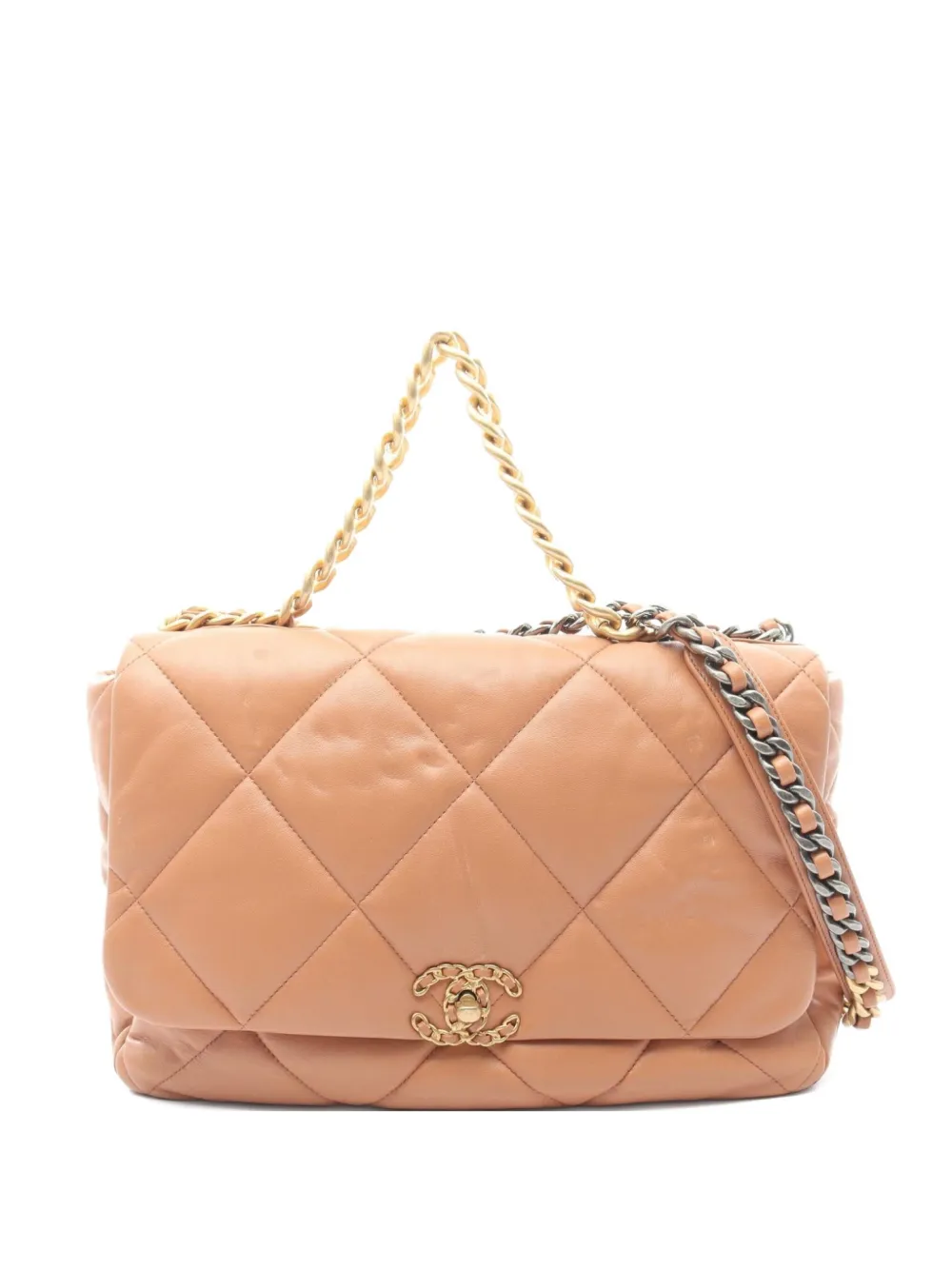 CHANEL Pre-Owned 2021's Matelassé shoulder bag - ニュートラル CHANEL Pre-Owned 2021's Matelassé shoulder bag - ニュートラル