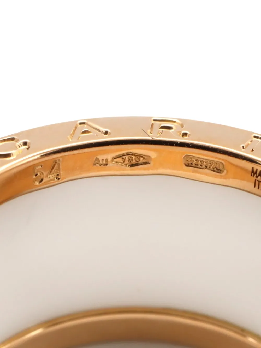 Pre-owned Bvlgari 2010s 18k Rose Gold B-zero1 Ring