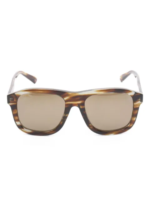 Gucci Pre-Owned lentes de sol con armazón cuadrada estilo carey 2020
