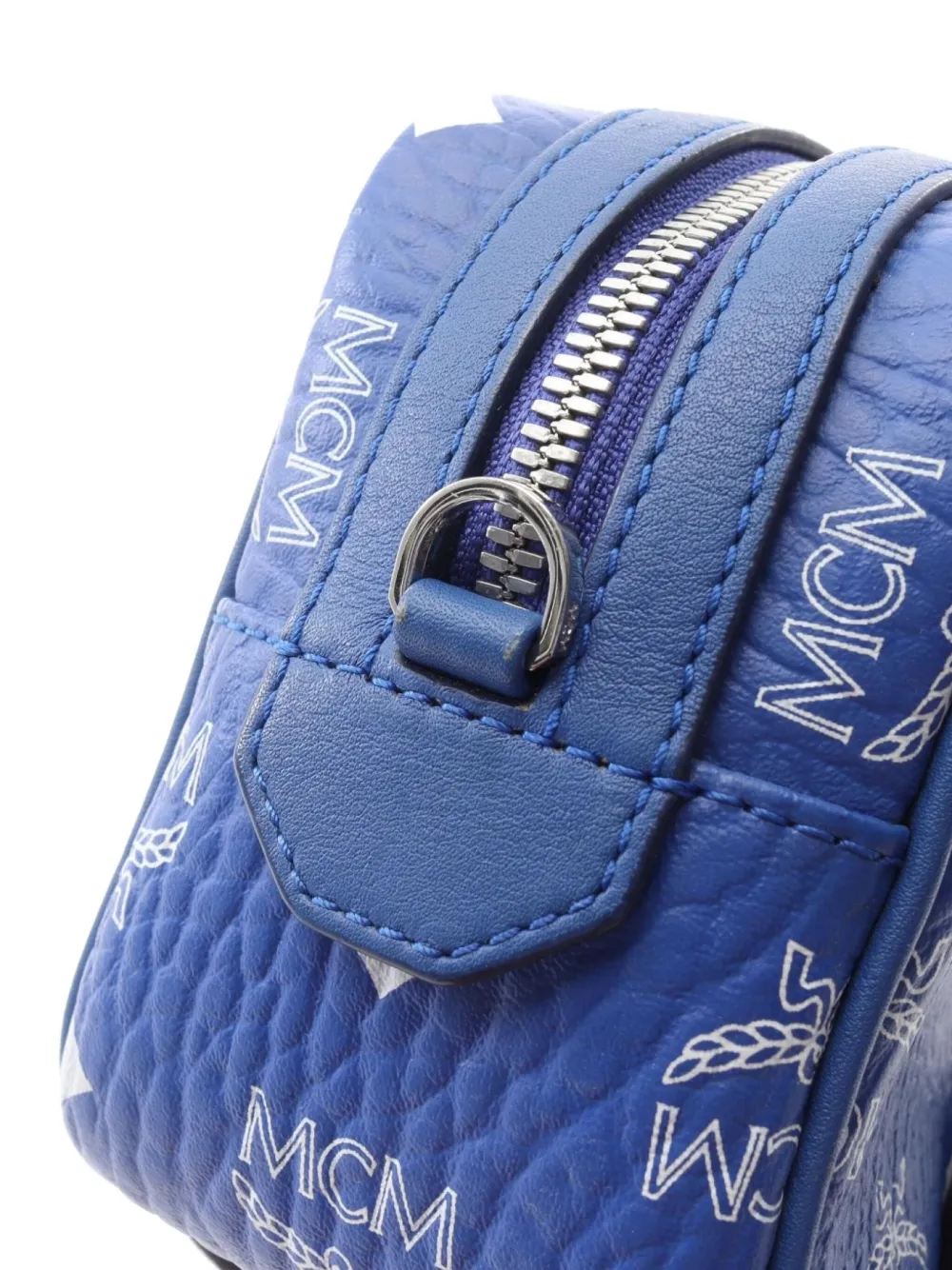 Pre-owned Mcm 2000s Visetos Cross Body Bag In Blue