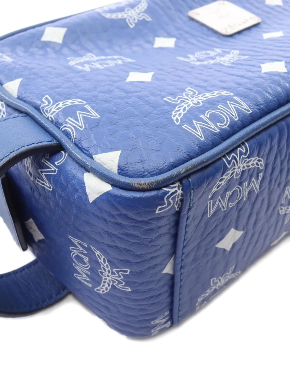 Pre-owned Mcm 2000s Visetos Cross Body Bag In Blue